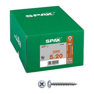 SPAX® Universalschrauben Z2 Rückwandkopf WIROX 0281010500202 5 mm x 20 mm, 2.000 St.