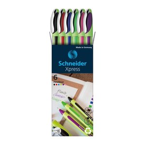 Schneider Xpress Fineliner farbsortiert 0,8 mm, 6 St.
