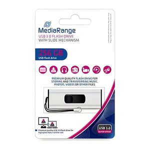 MediaRange USB-Stick schwarz, silber 256 GB, 1 St.