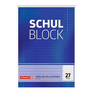 BRUNNEN Briefblock DIN A4 liniert Lineatur 27, 1 St.