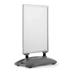 DURABLE Kundenstopper HEAVY BASE OUTDOOR silber DIN A1 2 Fächer 78,3 x 50,0 x 115,0 cm, 1 St.