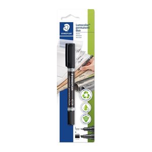 STAEDTLER Zweispitzmarker Lumocolor permanent BK retail