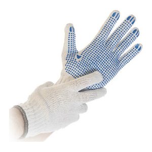 HYGOSTAR unisex Arbeitshandschuhe Structa weiß Größe 9, 12 Paar