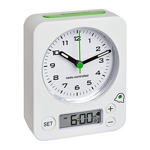 TFA® Funkwecker COMBO weiß Kunststoff 9,0 x 11,5 cm
