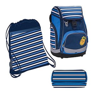 BELMIL® Schulranzen-Set Comfy Pack Lining Kunstfaser blau