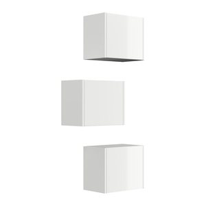 POSSEIK Badmöbel-Set LIMES 3er weiß glanz 33,0 x 25,0 x 41,4 cm