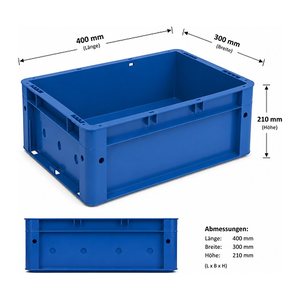 SCHULTE Eurobox blau 30,0 x 40,0 x 21,0 cm, 1 St.