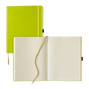 Lediberg Notizbuch Tucson ca. DIN A4 kariert, lemongreen Hardcover 240 Seiten, 1 St.
