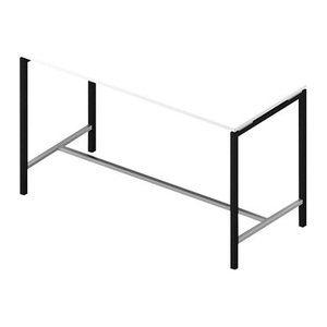 Quadrifoglio Konferenztisch Creo weiß rechteckig, 4-Fuß-Gestell grau, 180,0 x 80,0 x 107,0 cm