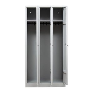 Gürkan Spind lichtgrau 105299, 3 Schließfächer 90,0 x 50,0 x 180,0 cm