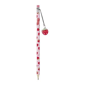 BRUNNEN Fruity Love Bleistift HB rosa/rot mit Radierer, 1 St.
