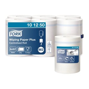 TORK Putztuchrollen Advanced M2 2-lagig weiß, 457 Blätter, 6 Rollen
