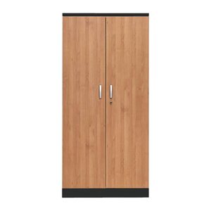 Gürkan Stahlschrank 100127 tiefschwarz, erle 4 Fachböden 92,0 x 42,0 x 195,0 cm, aufgebaut, 1 St.