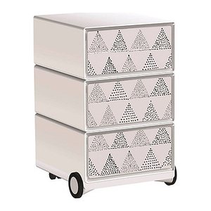 PAPERFLOW easyBox Black & White Rollcontainer weiß, schwarz 60555 4 Auszüge 39,0 x 43,6 x 64,2 cm