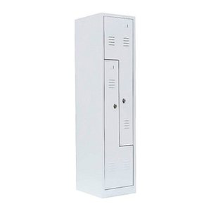 LÜLLMANN Z-Spind signalweiß 525107, 2 Schließfächer 41,5 x 50,0 x 180,0 cm