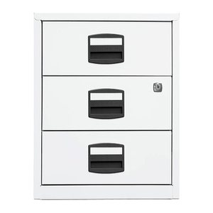 BISLEY Home Rollcontainer verkehrsweiß 3 Auszüge 41,3 x 40,0 x 52,8 cm