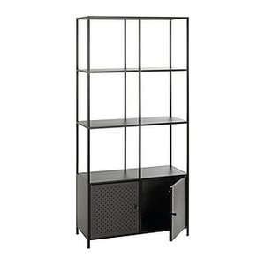 HAKU Möbel Bücherregal schwarz 80,0 x 37,0 x 176,0 cm, 1 St.
