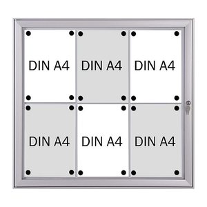 FRANKEN Schaukasten Security silber 6x DIN A4 74,1 x 2,3 x 69,6 cm, 1 St.