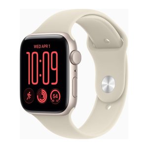 Apple Watch SE3 44 mm Aluminium weiß (GPS) Sportarmband M/L  beige