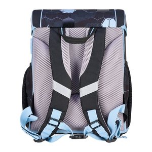 herlitz Schulranzen-Set Loop Plus Cyber Soccer Kunstfaser grün