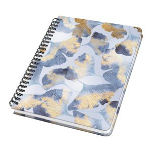 SIGEL Notizbuch mit Spirale Jolie® ca. DIN A5 punktkariert, blau/gold Hardcover 240 Seiten, 1 St.