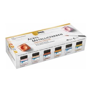 KREUL Metallicfarben Glamour Living Acrylfarben farbsortiert, 6 St.