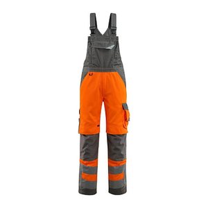 MASCOT® unisex Warnschutz-Latzhose Newcastle orange, dunkelanthrazit Größe 68
