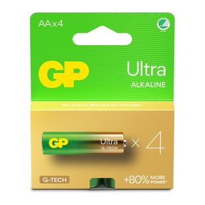 GP Batterien ULTRA Alkali-Mangan Mignon AA 1,5 V, 4 St.