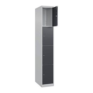 CP Schließfachschrank Classic Plus anthrazitgrau, lichtgrau 080000-104 S10007, 4 Schließfächer 30,0 x 50,0 x 185,0 cm