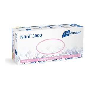 Meditrade® unisex Einmalhandschuhe Nitril® 3000 weiß Größe XL, 100 St.