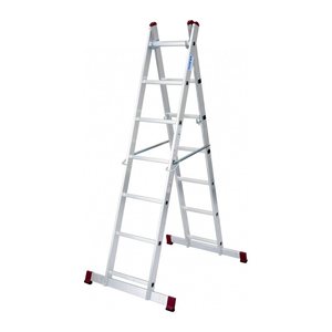 KRAUSE Vielzweckleiter CORDA silber 2x 7 Sprossen, H: 200,0 cm