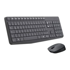 Logitech MK235 Tastatur-Maus-Set kabellos schwarz