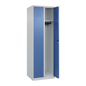 CP Spind Classic Plus lichtgrau, fernblau 080000-20 S10018, 2 Schließfächer 60,0 x 50,0 x 185,0 cm