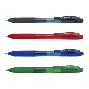 Pentel ENERGEL BL107 Gelschreiber-Set schwarz, blau, rot, grün 0,35 mm, Schreibfarbe: farbsortiert, 4 St.