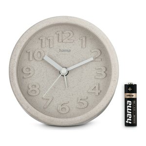 hama Wecker Fuerteventura beige 20 % Weizenstroh, Ø 11,7 cm