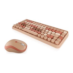 KeySonic Mini Tastatur Maus Set Funk KSKM-5200M-RF DE Beige