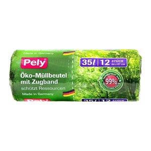 Pely Müllbeutel 35,0 l grün, 12 St.