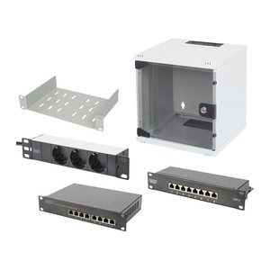 DIGITUS Netzwerk-Set 254 mm (10") - 6HE, 312x300 mm (BxT)