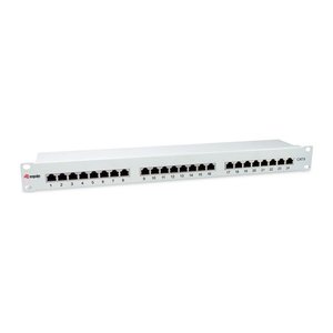 Equip 19" Patchpanel 24xRJ45 Cat6 FTP 1U 250MHz RAL7035