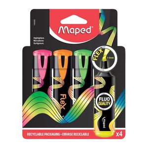 maped FLUO PEPS FLEX Textmarker farbsortiert, 4 St.