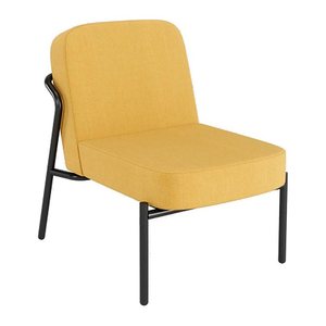 medso powered by PAPERFLOW Sessel MEDSO S Rund gelb schwarz Stoff 58,0 x 74,3 x 73,6 cm, 1 St.
