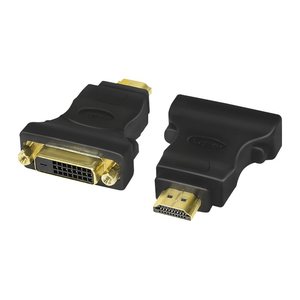 Logilink HDMI Adapter, HDMI male - DVI-D female, (Gold)