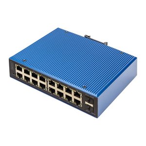 DIGITUS Switch 16+2-Port L2 managed Gigabit Ethernet PoE