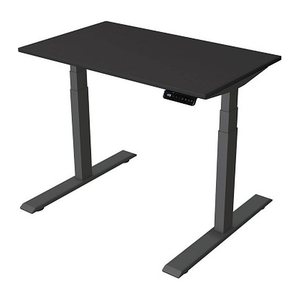 Kerkmann Smart office elektrisch höhenverstellbarer Schreibtisch anthrazit rechteckig, T-Fuß-Gestell grau 100,0 x 60,0 cm