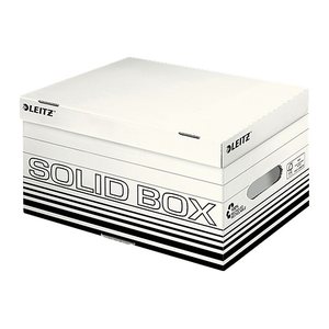 LEITZ Archivcontainer Solid weiß 37,0 x 26,5 x 19,5 cm, 10 St.