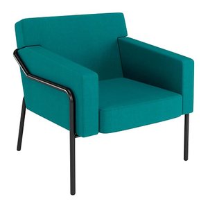 medso powered by PAPERFLOW Sessel MEDSO L blau schwarz Stoff 75,0 x 74,3 x 73,6 cm, 1 St.