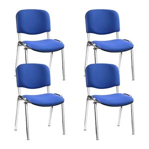 Nowy Styl Besucherstühle Iso ISO CR 1.3 C06 blau Stoff, 4 St.