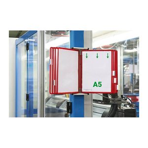 tarifold Wand-Sichttafelsystem 415103 DIN A5 rot mit 10 St. Sichttafeln, 1 St.