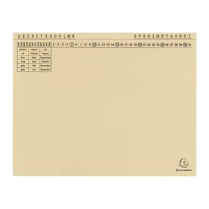 Exacompta Hängehefter Exaflex Karton chamois DIN A4 1x Amtsheftung / kaufmännische Heftung, 25 St.
