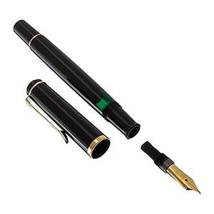 Pelikan Classic M200 Kolbenfüller schwarz/gold M (mittel), 1 St.